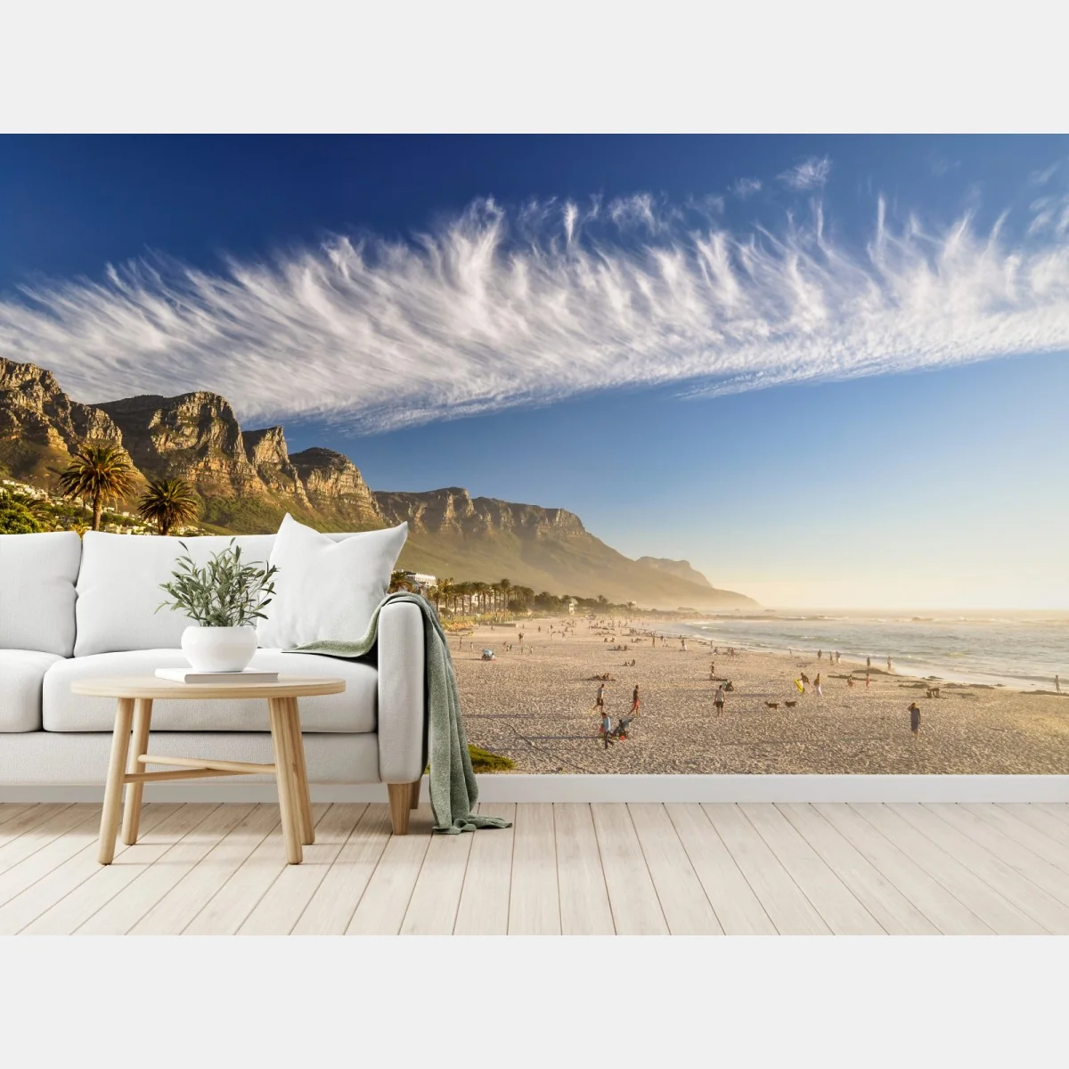 Fototapete sonnenstrand mit bergkulisse – Wallnifity® Fototapete sonnenstrand mit bergkulisse – Wallnifity®