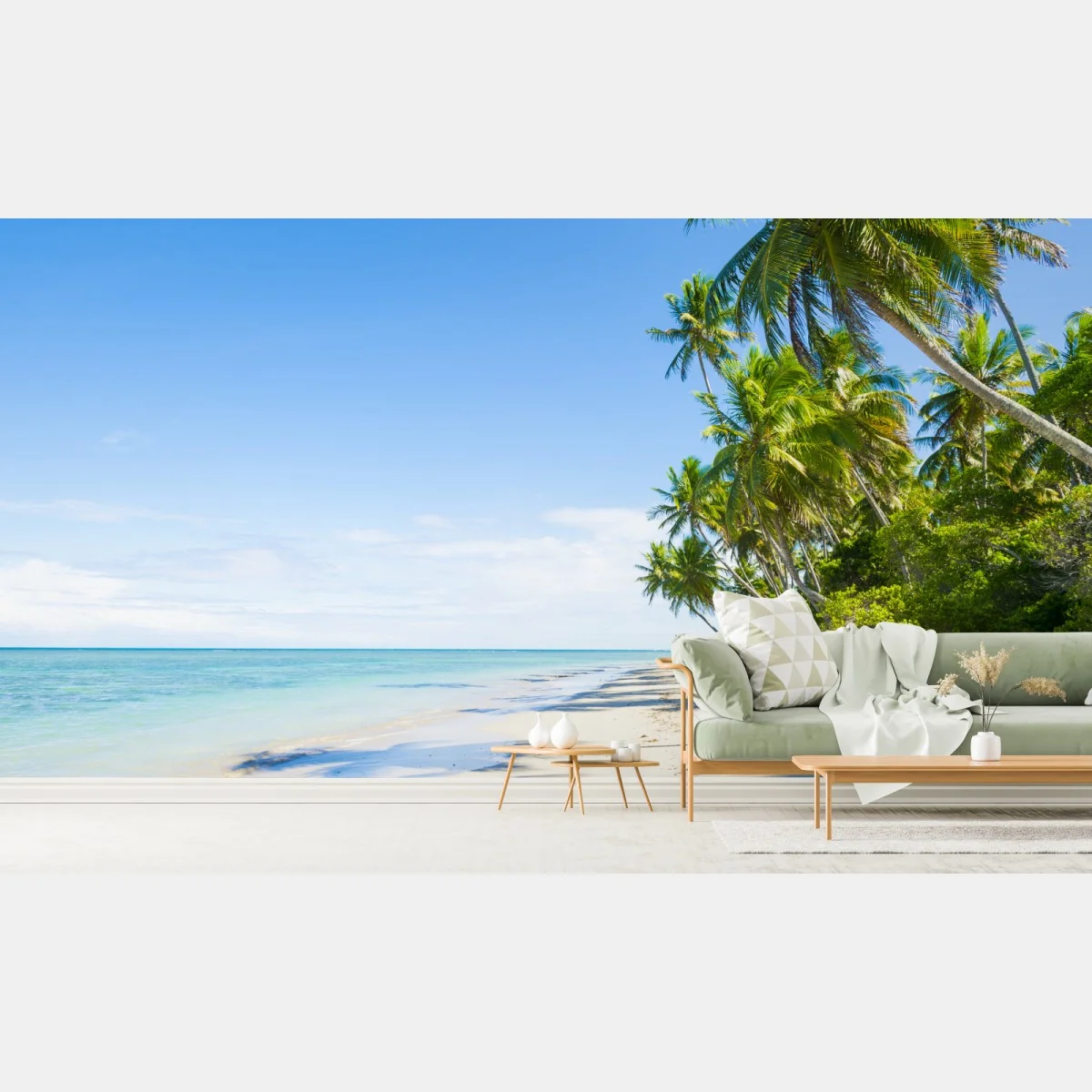 Fototapete tropischer palmenstrand – Wallnifity®