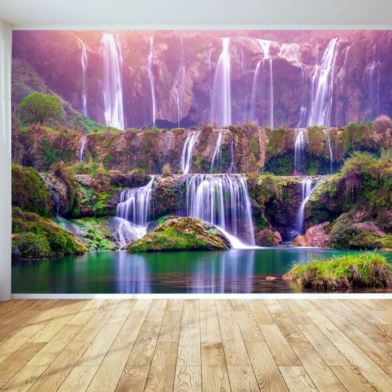 Fototapete friedlicher wasserfall Jiulong in Luoping, China