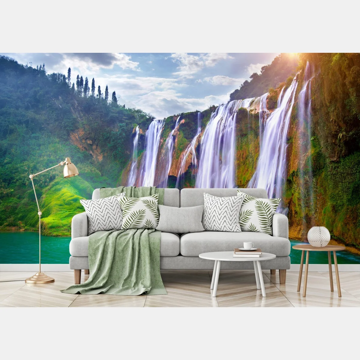 Fototapete Jiulong wasserfall türkis kaskade in Luoping, China – Wallnifity® Fototapete Jiulong wasserfall türkis kaskade in Luoping, China – Wallnifity®