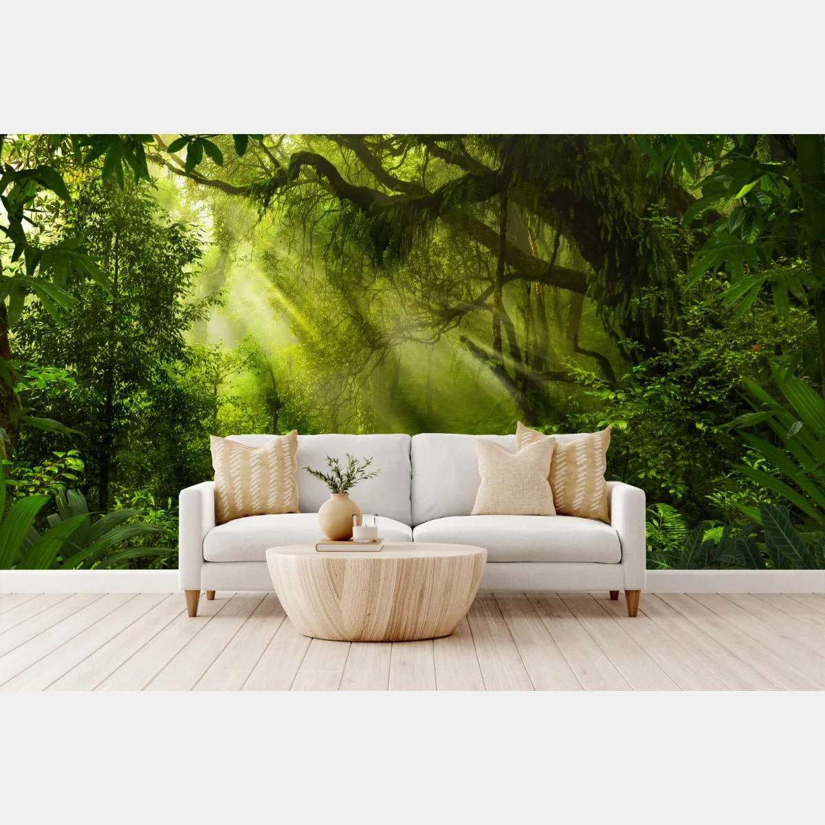 Fototapete sonnenbeschienener waldweg – Wallnifity® Fototapete sonnenbeschienener waldweg – Wallnifity®