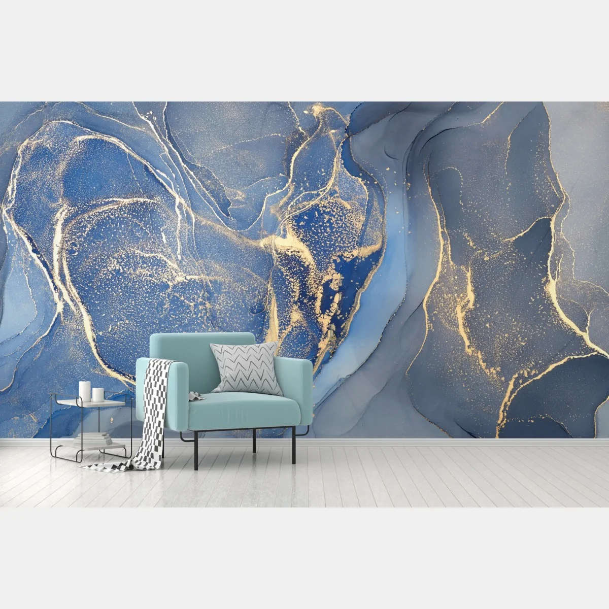 Fototapete ozeanblauer marmor mit goldenen adern – Wallnifity® Fototapete ozeanblauer marmor mit goldenen adern – Wallnifity®