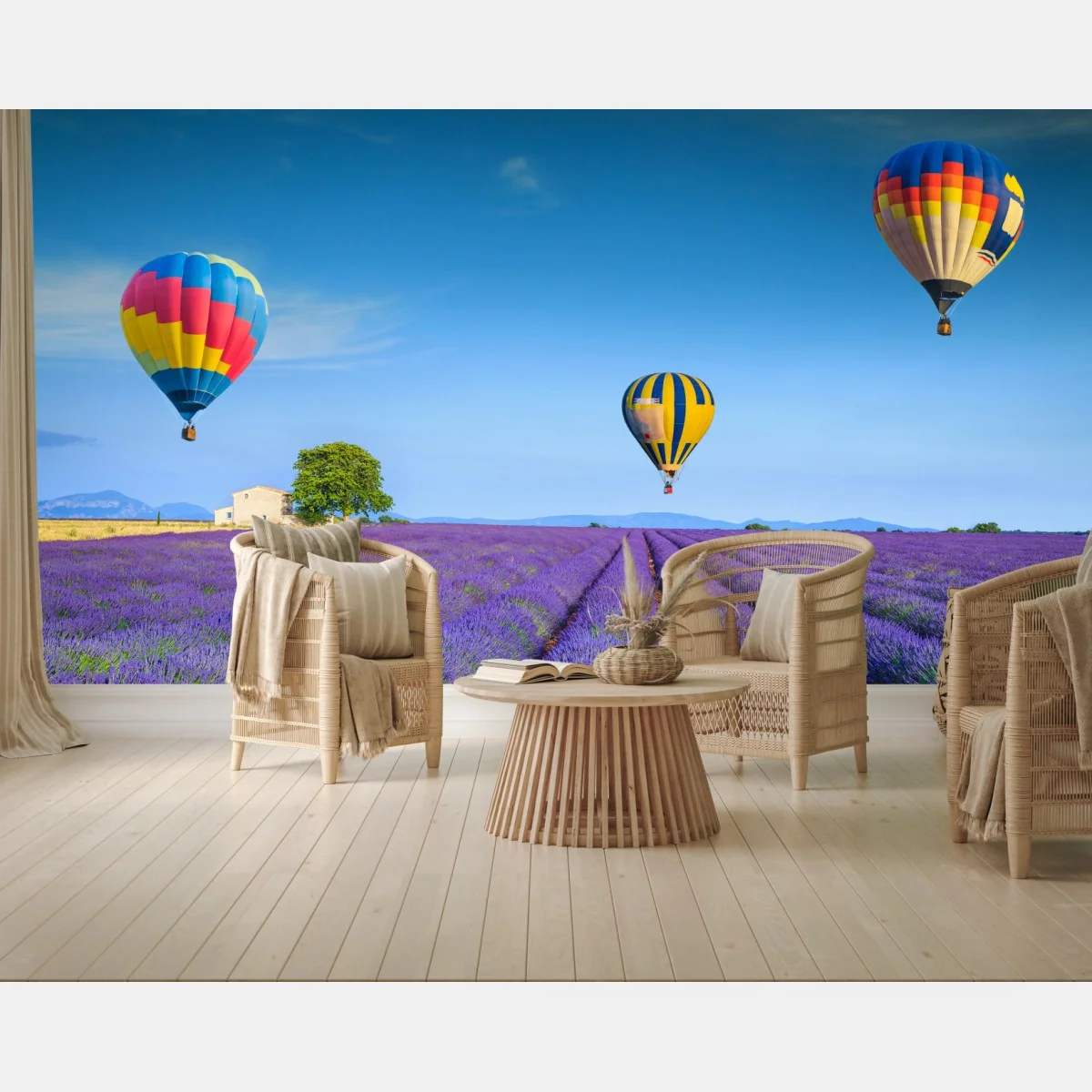 Fototapete lavendelfelder bei Valensole mit luftballons – Wallnifity® Fototapete lavendelfelder bei Valensole mit luftballons – Wallnifity®