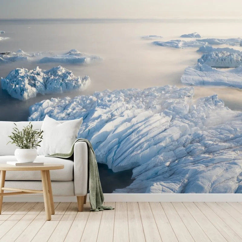 Fototapete nebelige eisberglandschaft