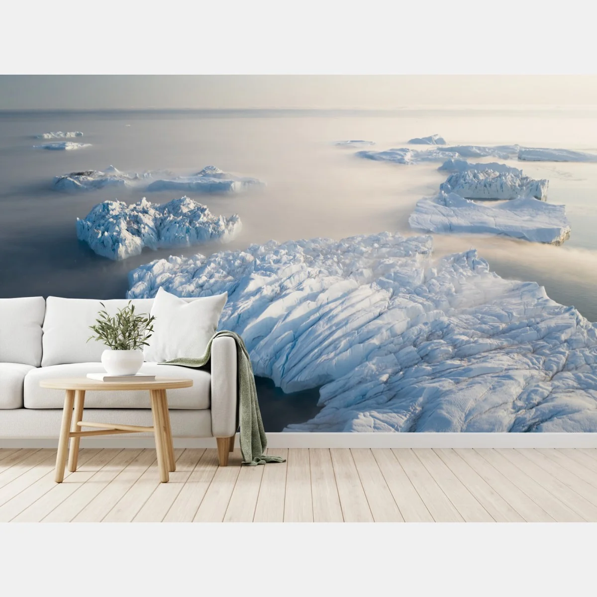 Fototapete nebelige eisberglandschaft – Wallnifity® Fototapete nebelige eisberglandschaft – Wallnifity®