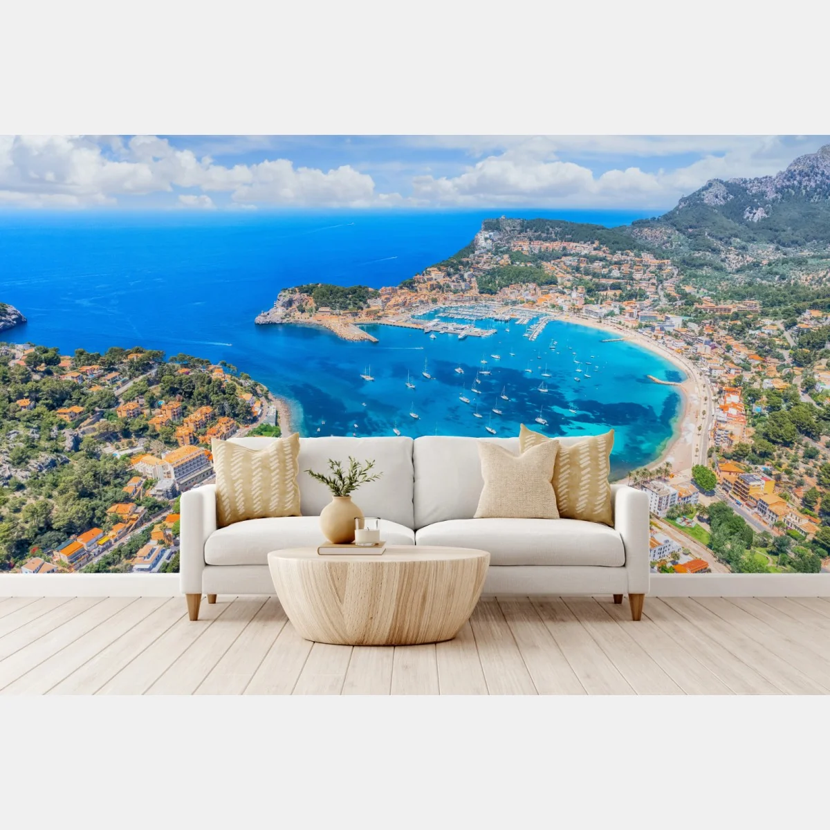 Fototapete luftaufnahme der bucht von Port de Sóller – Wallnifity® Fototapete luftaufnahme der bucht von Port de Sóller – Wallnifity®