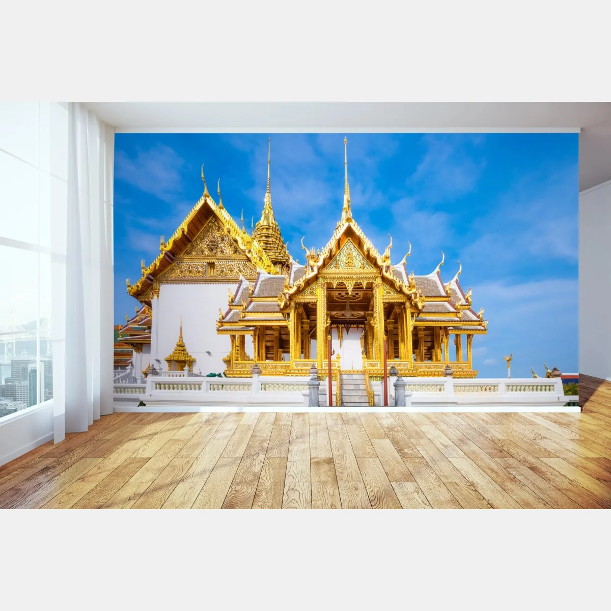 Fototapete goldener pavillon im Grand Palace, Bangkok – Wallnifity®