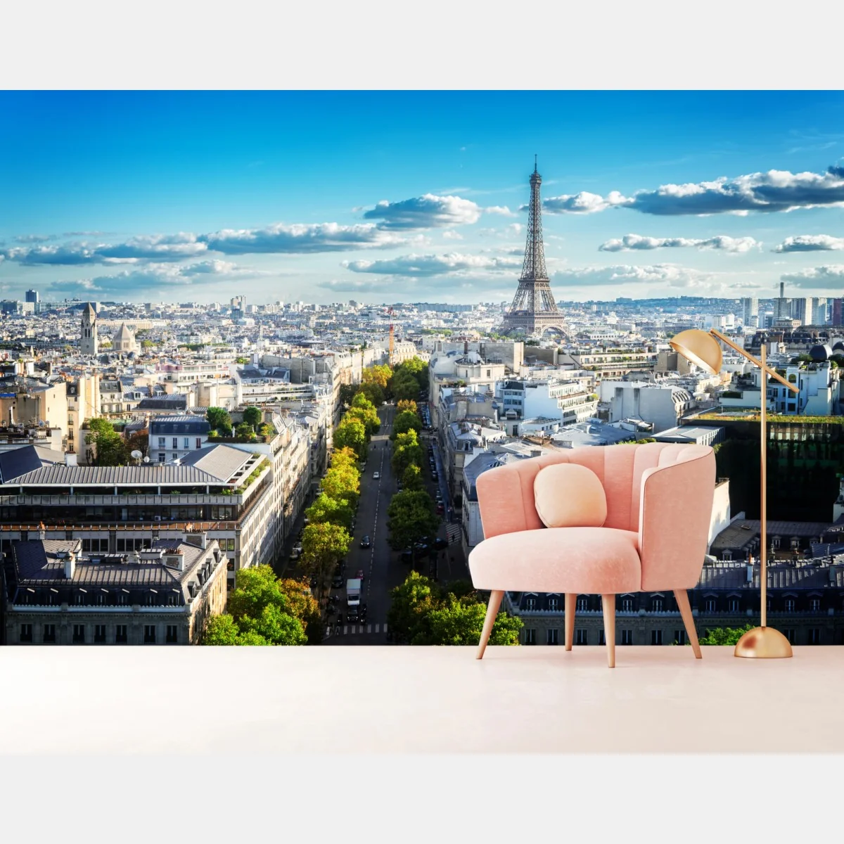 Fototapete panorama von Paris mit dem Eiffelturm – Wallnifity® Fototapete panorama von Paris mit dem Eiffelturm – Wallnifity®