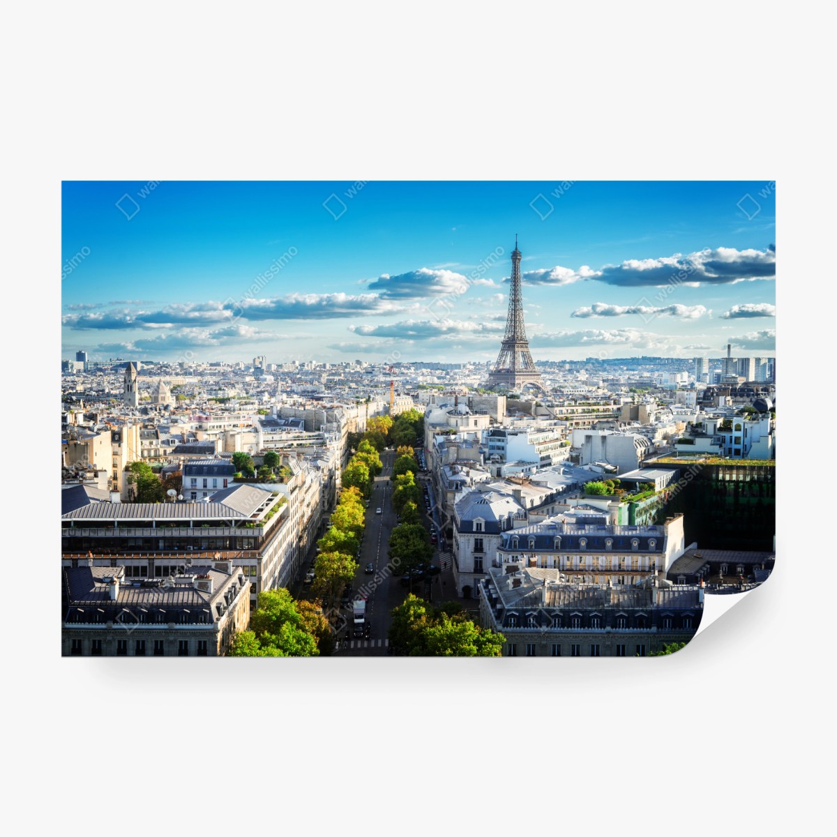 Fototapete panorama von Paris mit dem Eiffelturm – Wallnifity® Fototapete panorama von Paris mit dem Eiffelturm – Wallnifity®
