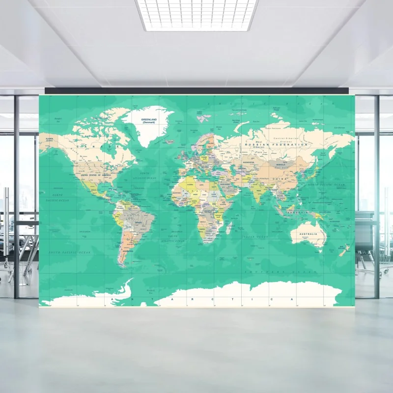 Fototapete weltkarte im vintage-stil