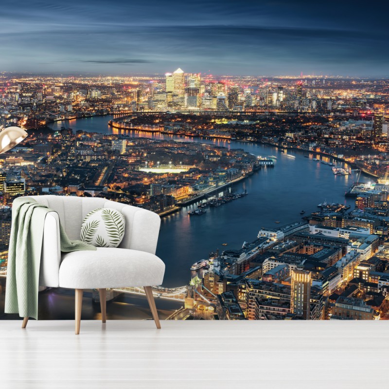 Fototapete nächtliche skyline von London