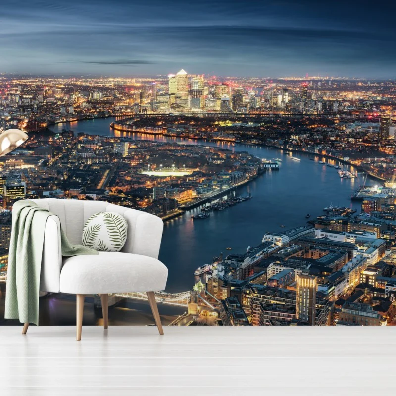 Fototapete nächtliche skyline von London