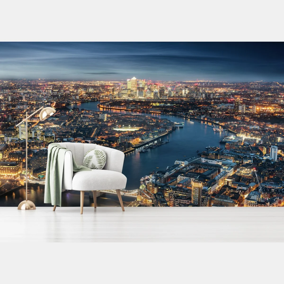 Fototapete nächtliche skyline von London – Wallnifity® Fototapete nächtliche skyline von London – Wallnifity®