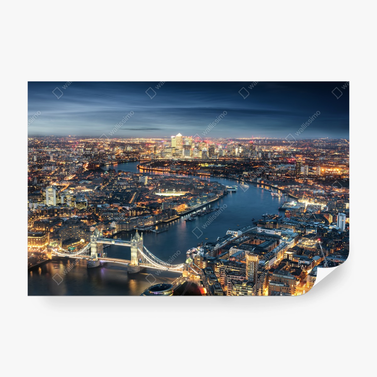 Fototapete nächtliche skyline von London – Wallnifity® Fototapete nächtliche skyline von London – Wallnifity®
