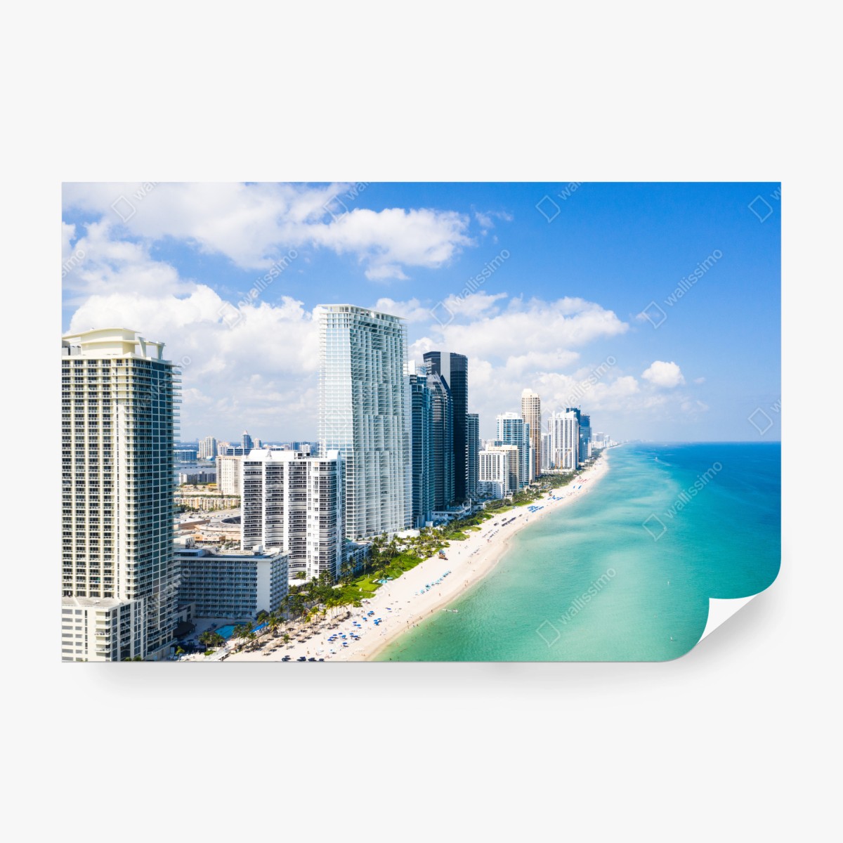 Fototapete türkisfarbene strand-skyline – Wallnifity® Fototapete türkisfarbene strand-skyline – Wallnifity®