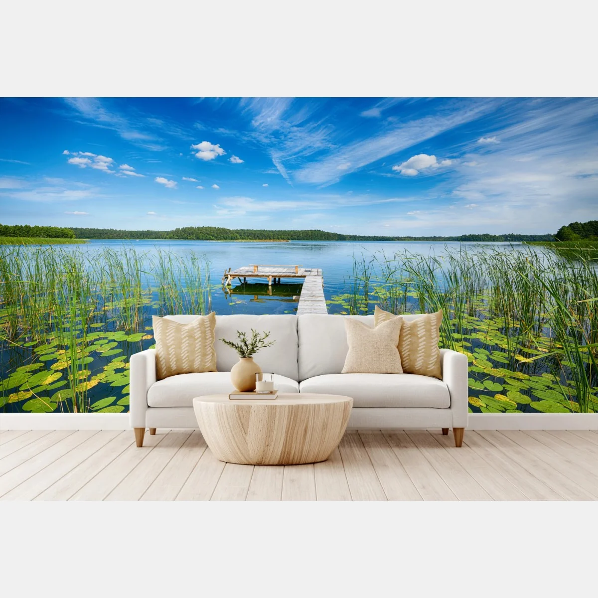 Fototapete steg in Masuren im sommer – Wallnifity®