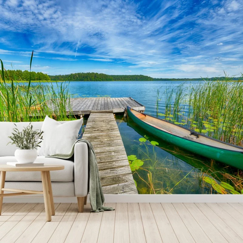 Fototapete ruhiger sommersee in Masuren – Wallnifity® Fototapete ruhiger sommersee in Masuren – Wallnifity®