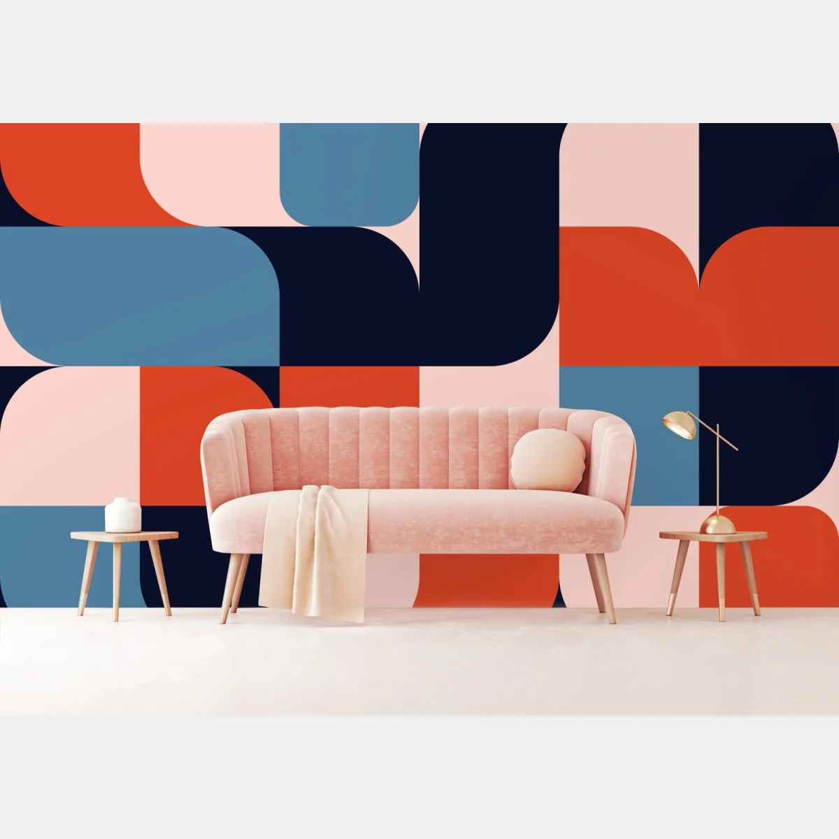 Fototapete kräftiges geometrisches retro-muster – Wallnifity® Fototapete kräftiges geometrisches retro-muster – Wallnifity®