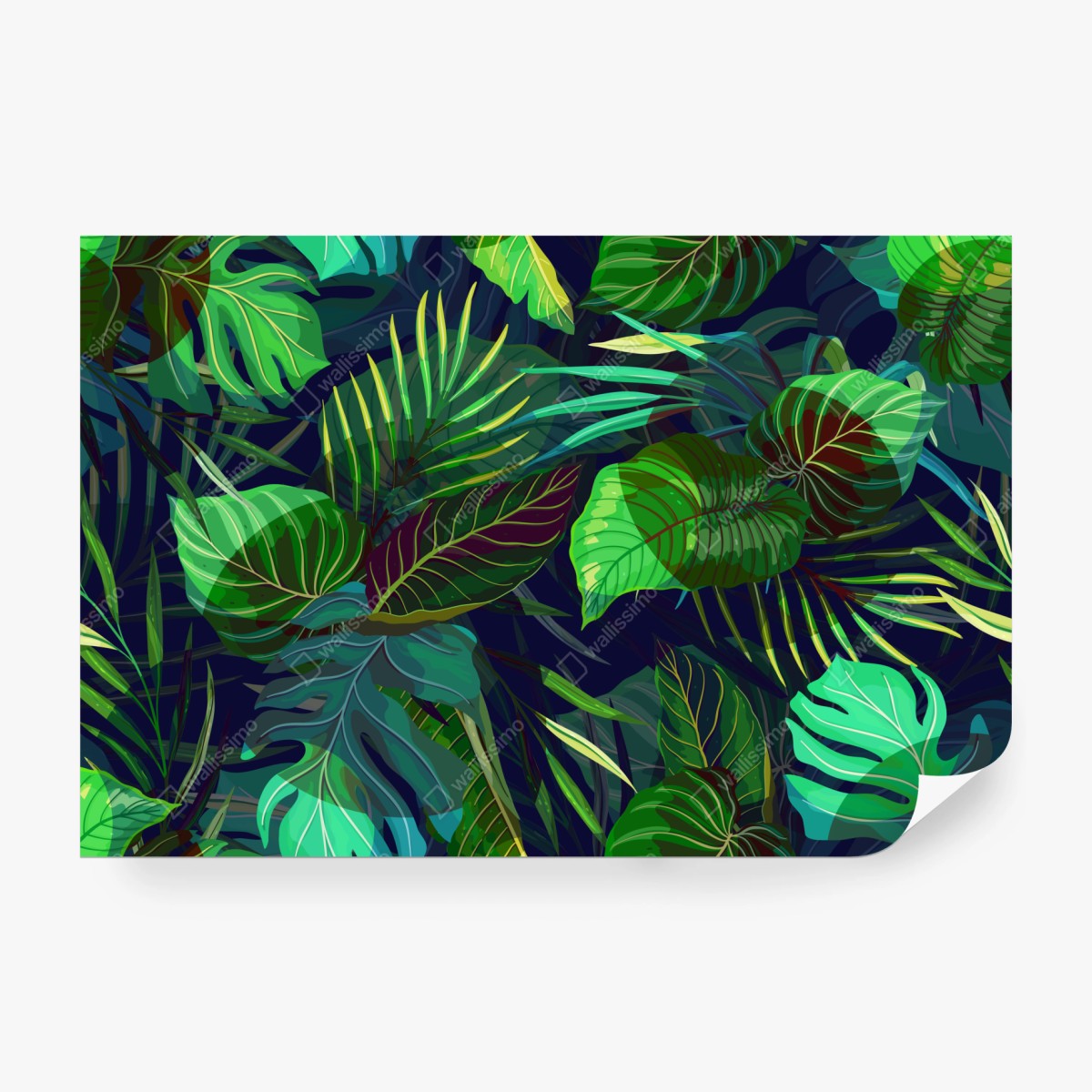 Fototapete tropisches grünes blattmuster – Wallnifity®