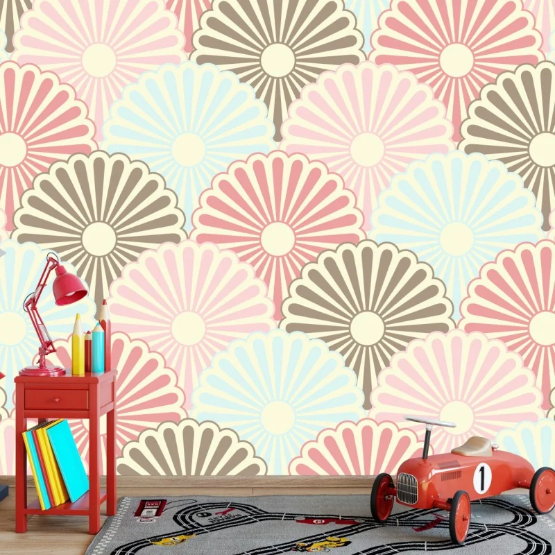 Fototapete pastelliges muschelmuster