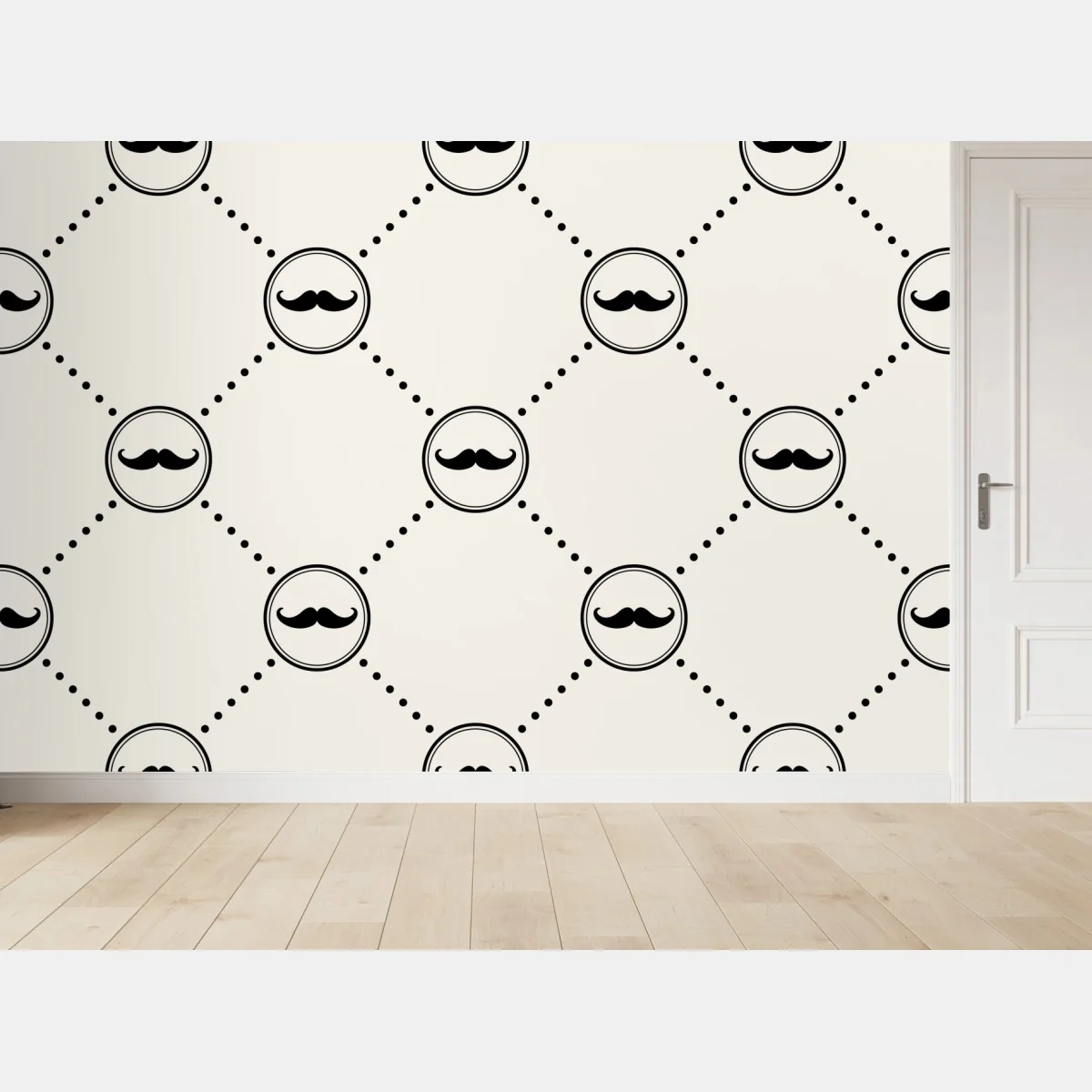 Fototapete verspieltes schnurrbartmuster – Wallnifity® Fototapete verspieltes schnurrbartmuster – Wallnifity®
