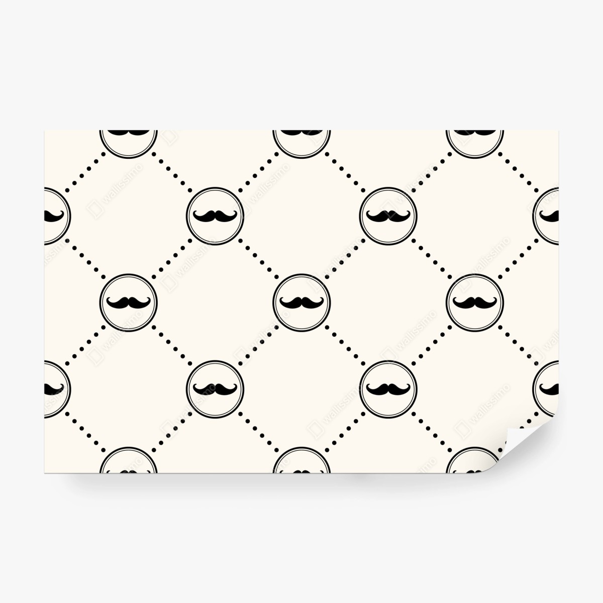 Fototapete verspieltes schnurrbartmuster – Wallnifity® Fototapete verspieltes schnurrbartmuster – Wallnifity®