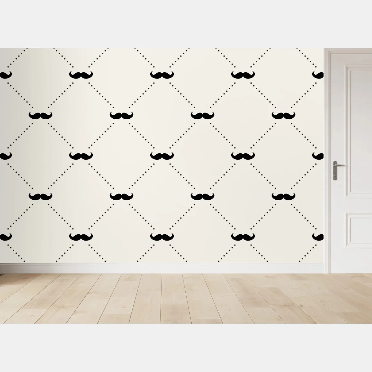 Fototapete verspieltes schnurrbartmuster – Wallnifity® Fototapete verspieltes schnurrbartmuster – Wallnifity®