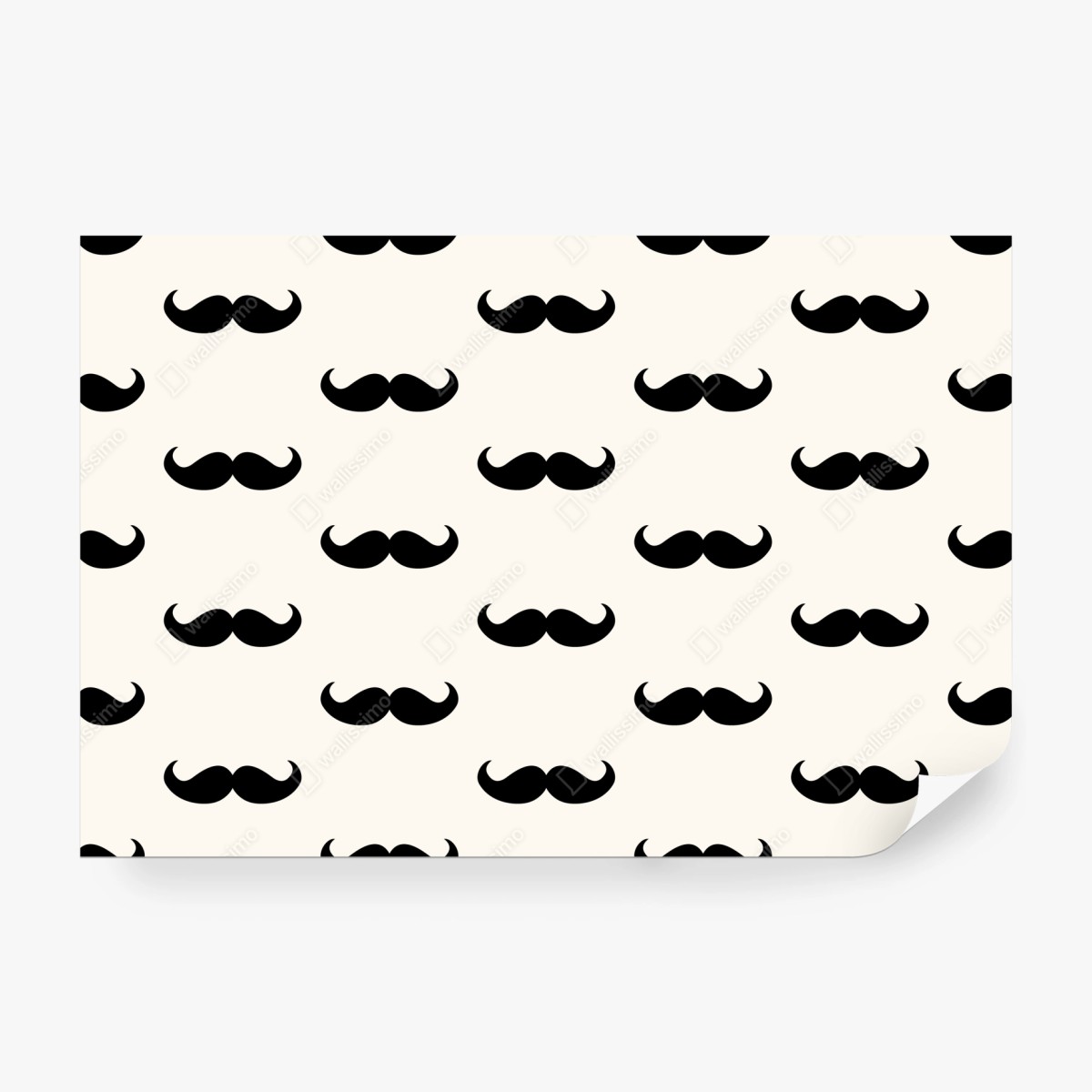 Fototapete schwarzes schnurrbartmuster auf beigem hintergrund – Wallnifity® Fototapete schwarzes schnurrbartmuster auf beigem hintergrund – Wallnifity®
