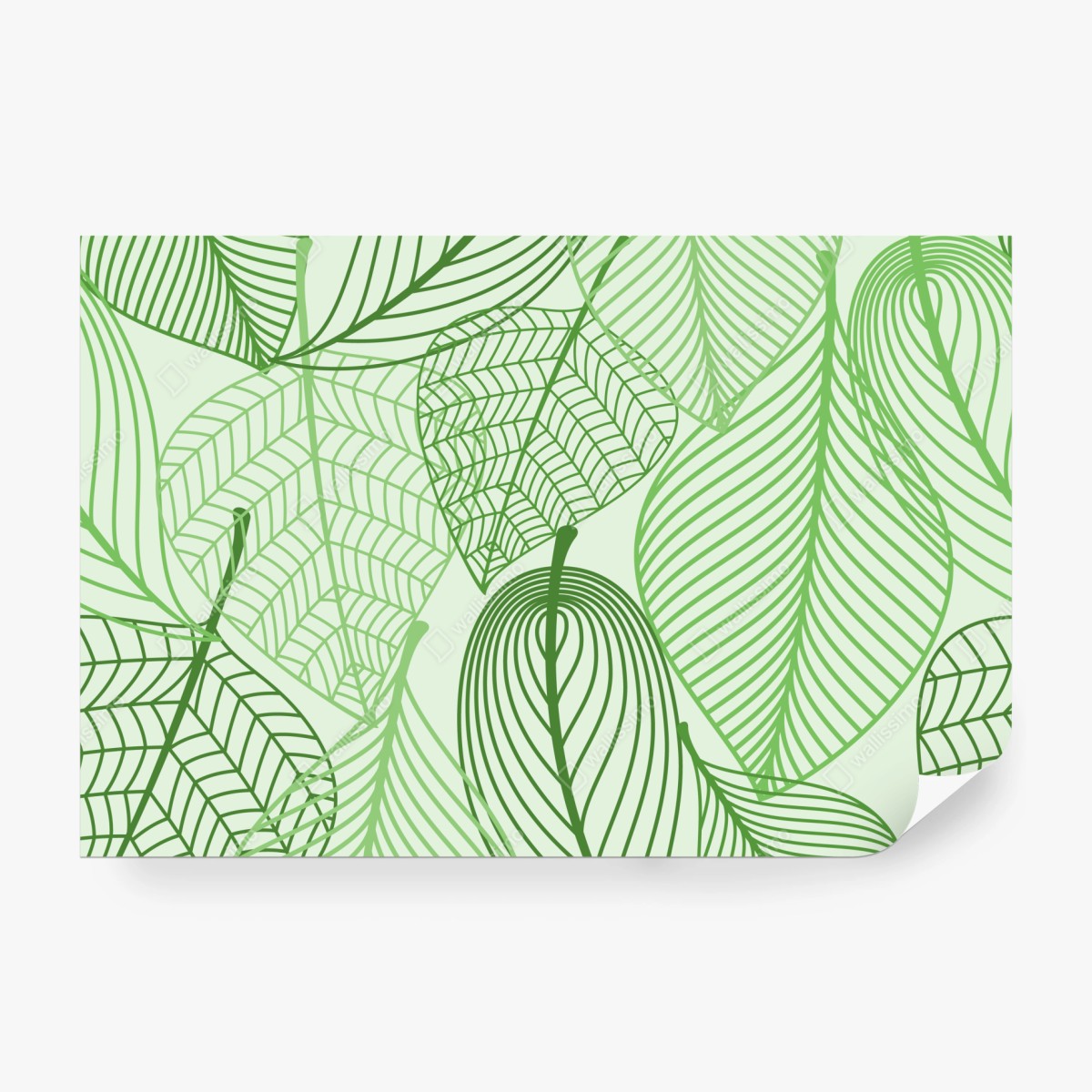 Fototapete grünes botanisches blättermuster – Wallnifity® Fototapete grünes botanisches blättermuster – Wallnifity®