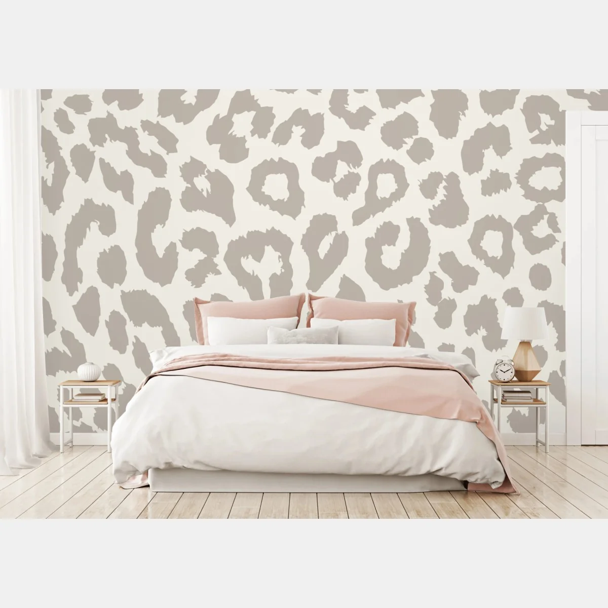 Fototapete neutrales beiges leopardenmuster – Wallnifity®