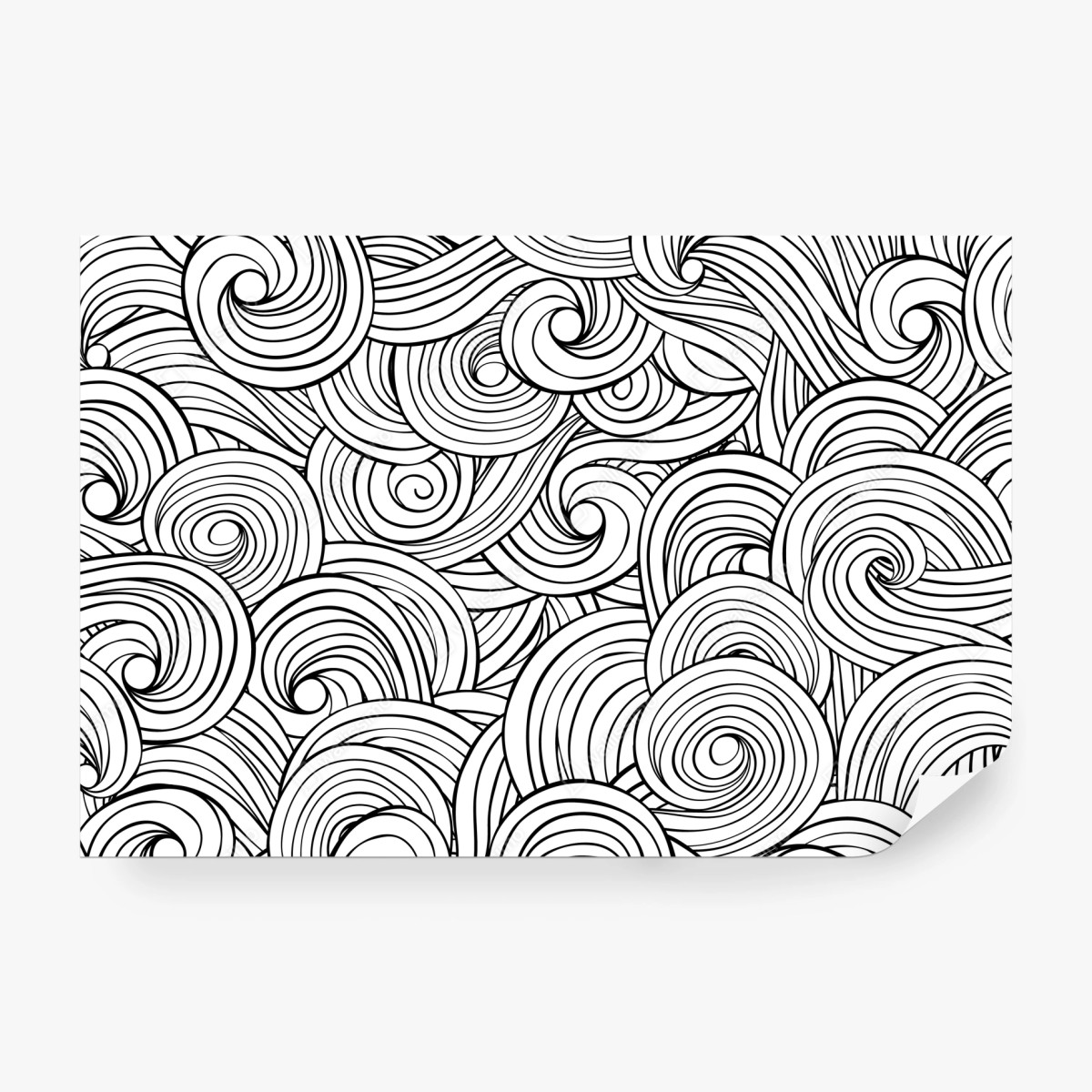 Fototapete schwarzweißes spiralmuster – Wallnifity®