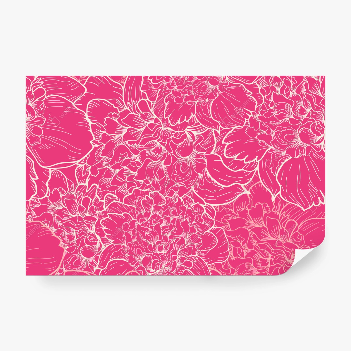 Fototapete leuchtendes rosa pfingstrosenmuster – Wallnifity®