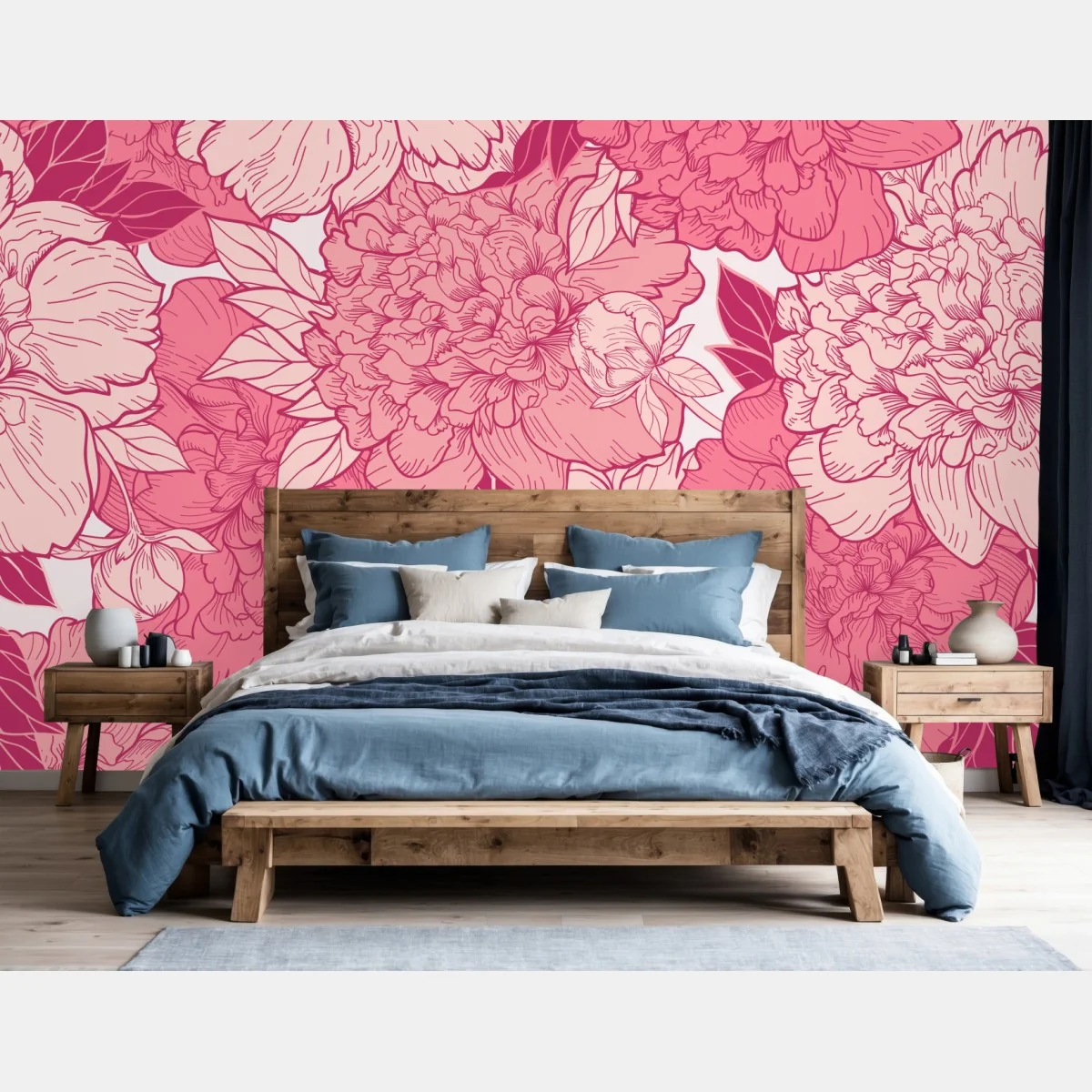 Fototapete rosa pfingstrosenmuster – Wallnifity® Fototapete rosa pfingstrosenmuster – Wallnifity®
