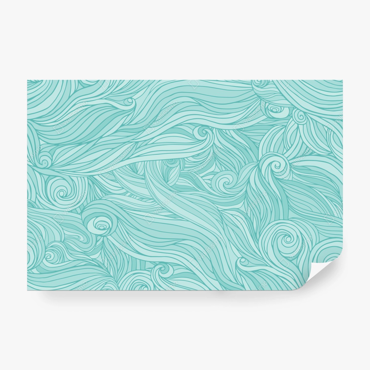 Fototapete türkis wellenmuster für das interieur – Wallnifity® Fototapete türkis wellenmuster für das interieur – Wallnifity®