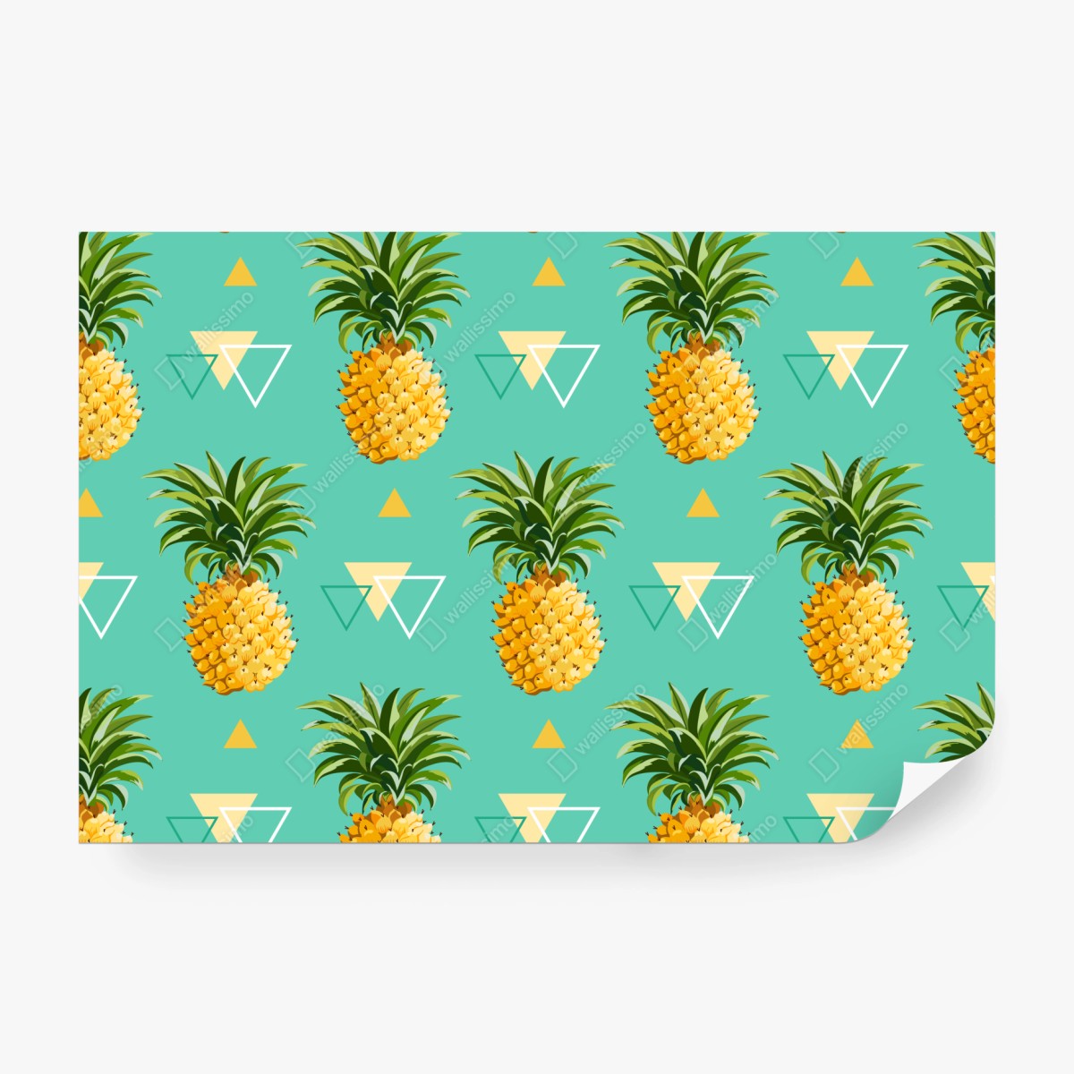Fototapete tropisches ananasmuster auf türkisfarbenem hintergrund – Wallnifity® Fototapete tropisches ananasmuster auf türkisfarbenem hintergrund – Wallnifity®