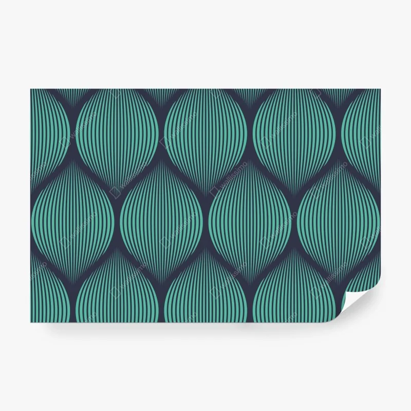 Fototapete türkis geometrisches tropfenmuster