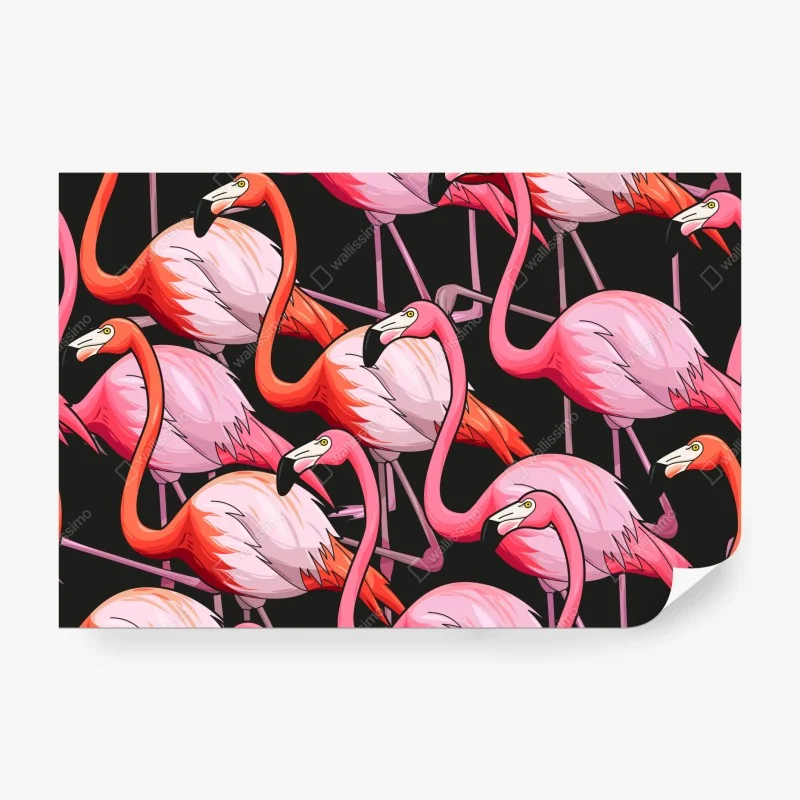 Fototapete goldene chrysantheme botanisches muster – Wallnifity®