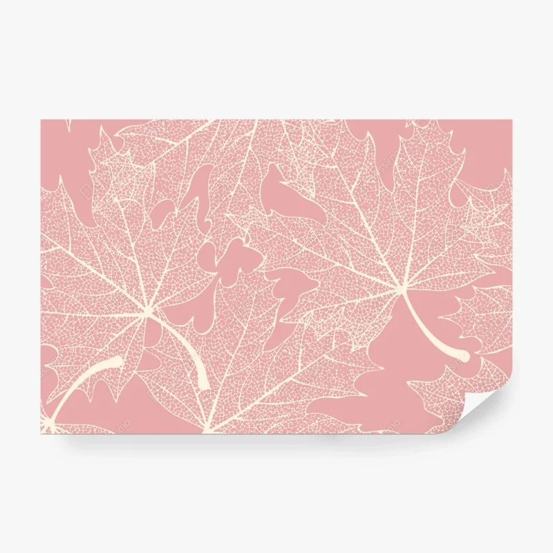 Fototapete zartes rosa blattmuster