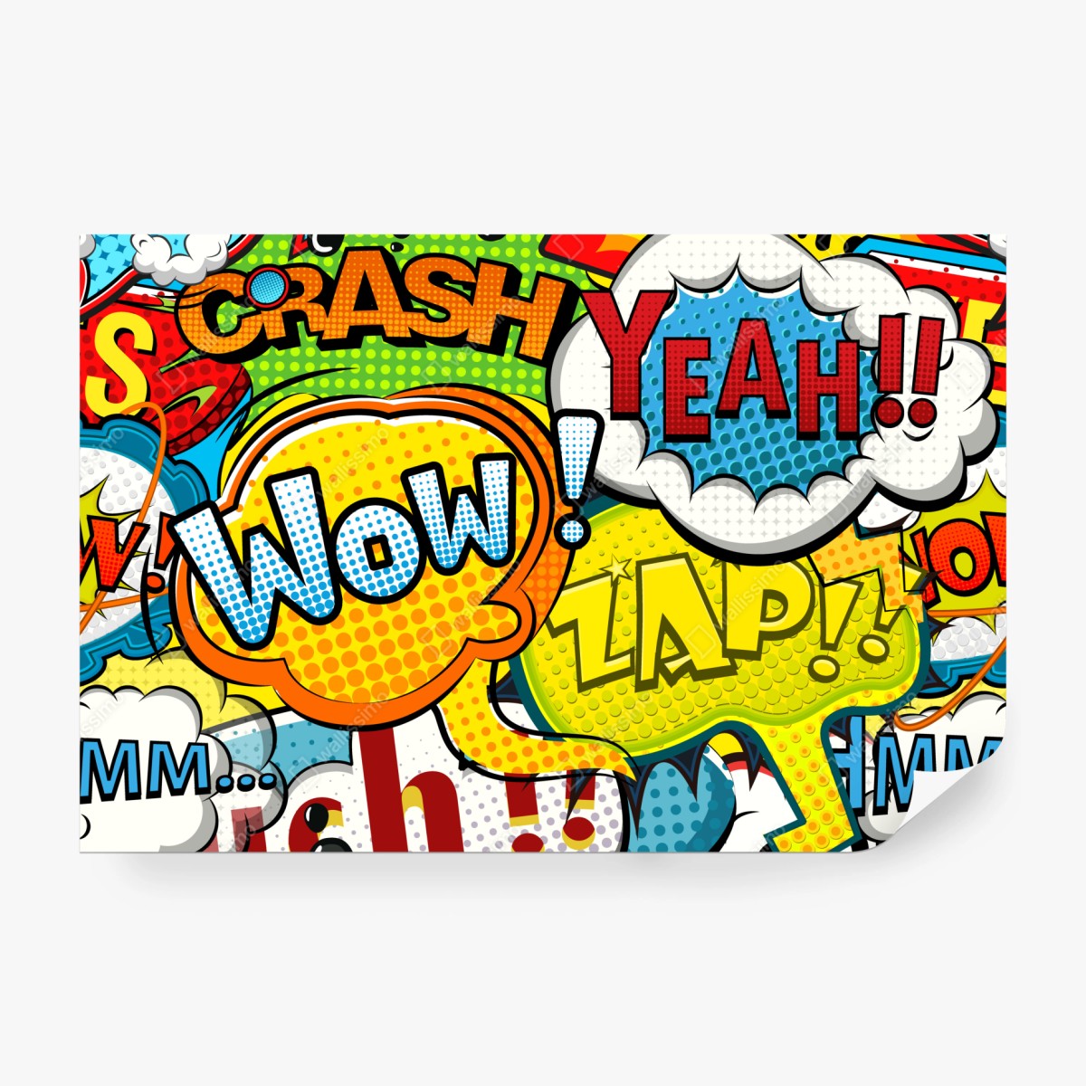 Fototapete bunte comic pop-art-collage – Wallnifity® Fototapete bunte comic pop-art-collage – Wallnifity®