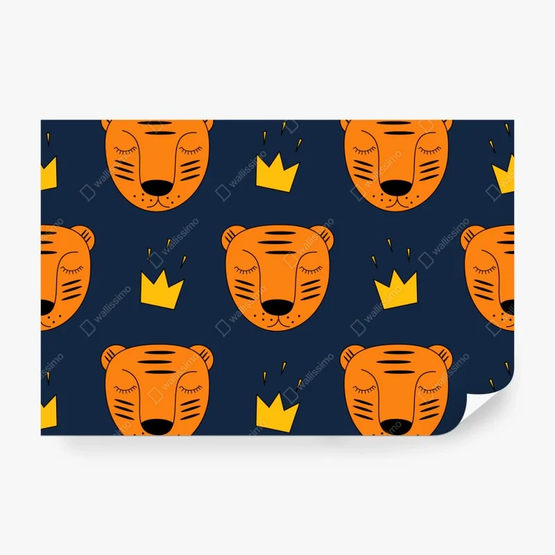 Fototapete nebliger wasserfall im dichten kiefernwald – Wallnifity®