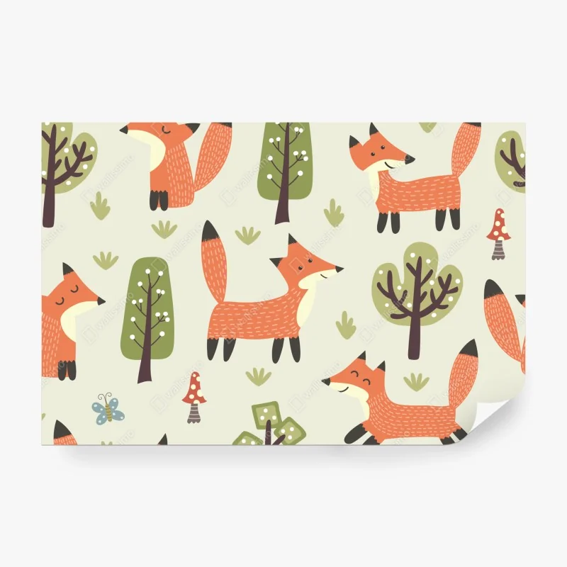 Fototapete tropische dschungel-wildtierszene – Wallnifity®