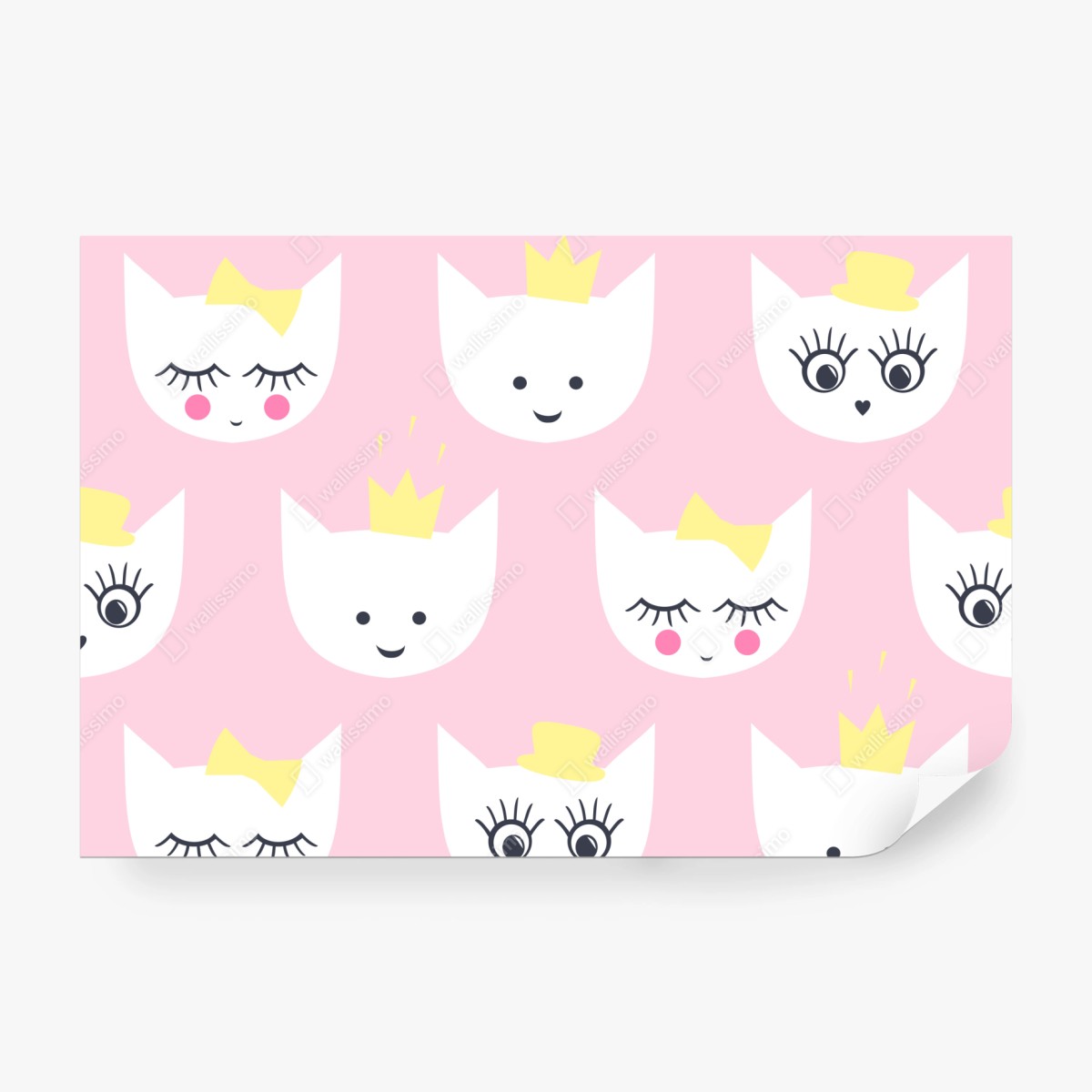 Fototapete rosa kätzchen prinzessinnenmuster – Wallnifity® Fototapete rosa kätzchen prinzessinnenmuster – Wallnifity®