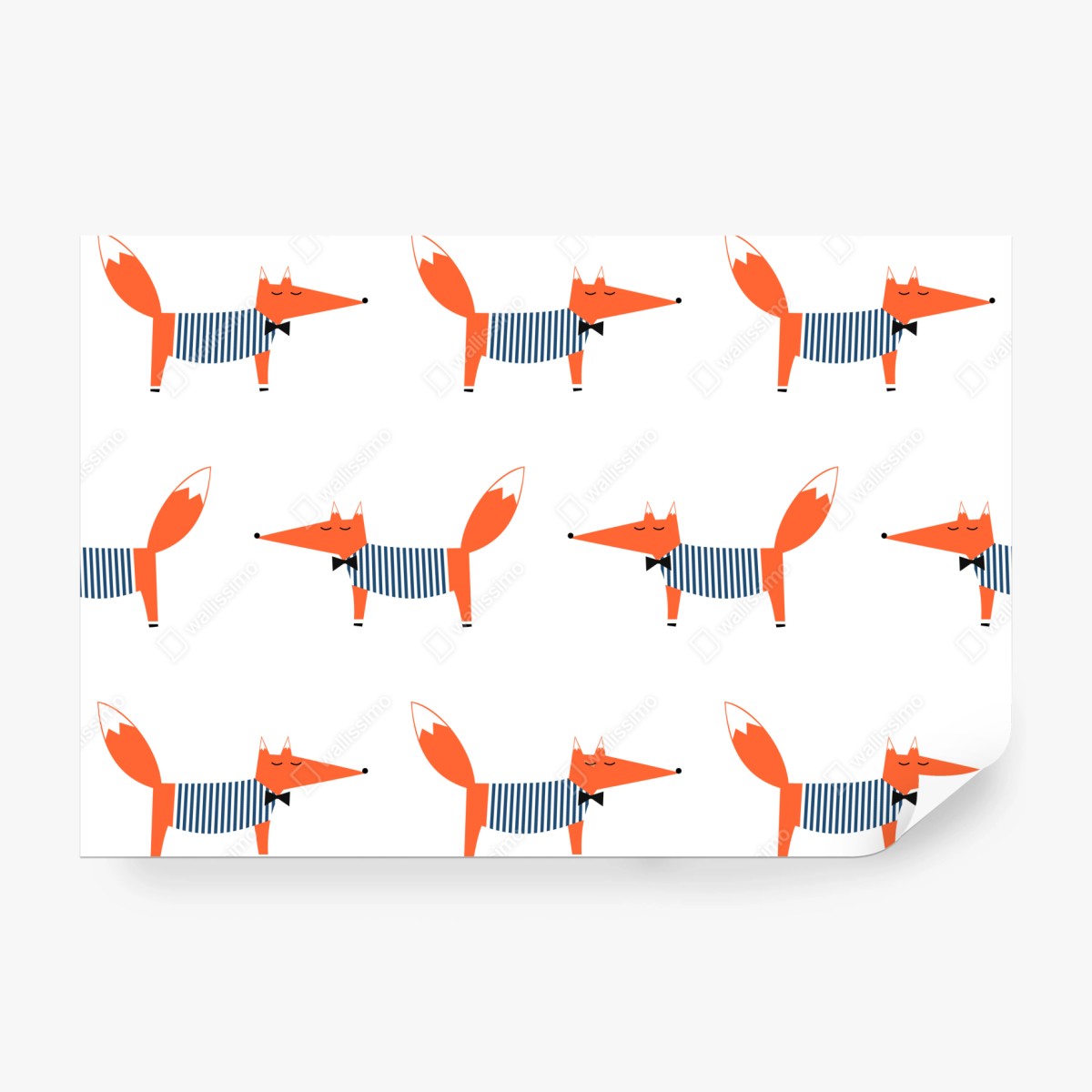 Fototapete niedliches gestreiftes fuchsmuster – Wallnifity® Fototapete niedliches gestreiftes fuchsmuster – Wallnifity®