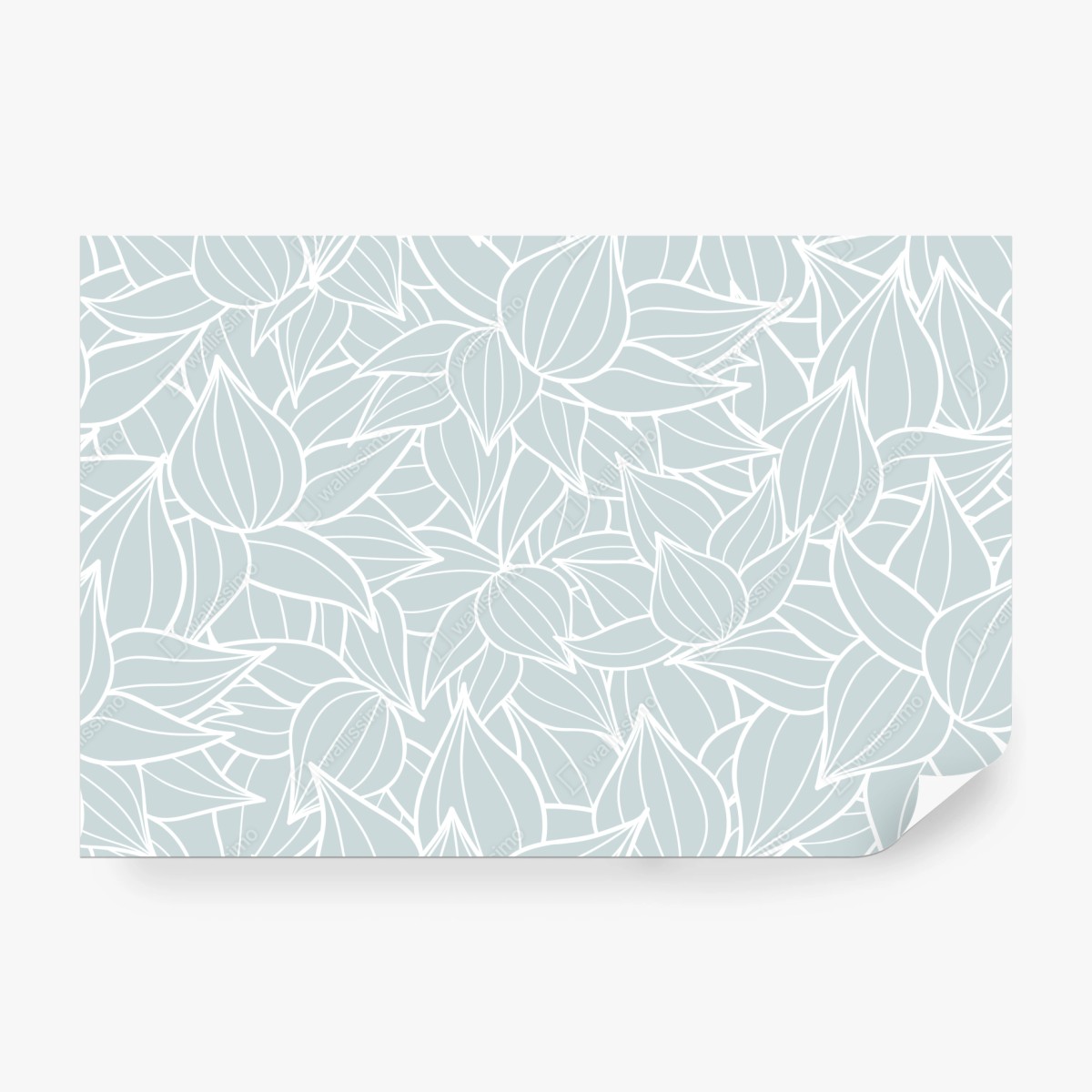 Fototapete zartes türkis blättermuster – Wallnifity® Fototapete zartes türkis blättermuster – Wallnifity®