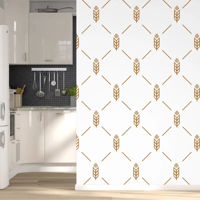 Fototapete goldenes geometrisches weizenmuster
