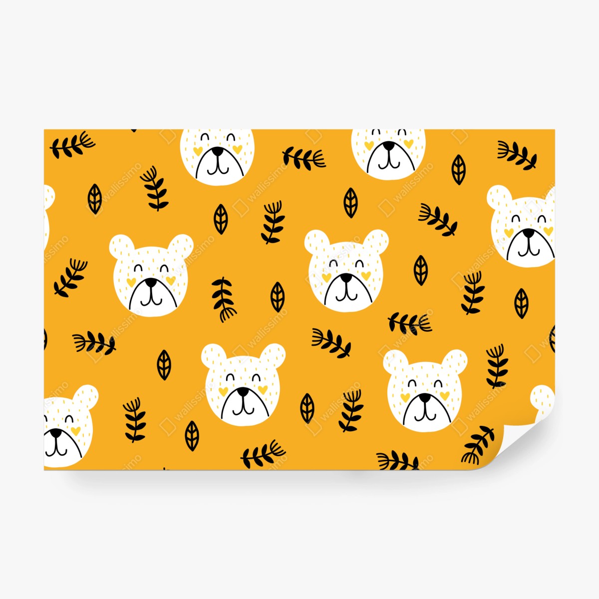 Fototapete verspieltes bärenmuster für kinderzimmer – Wallnifity® Fototapete verspieltes bärenmuster für kinderzimmer – Wallnifity®