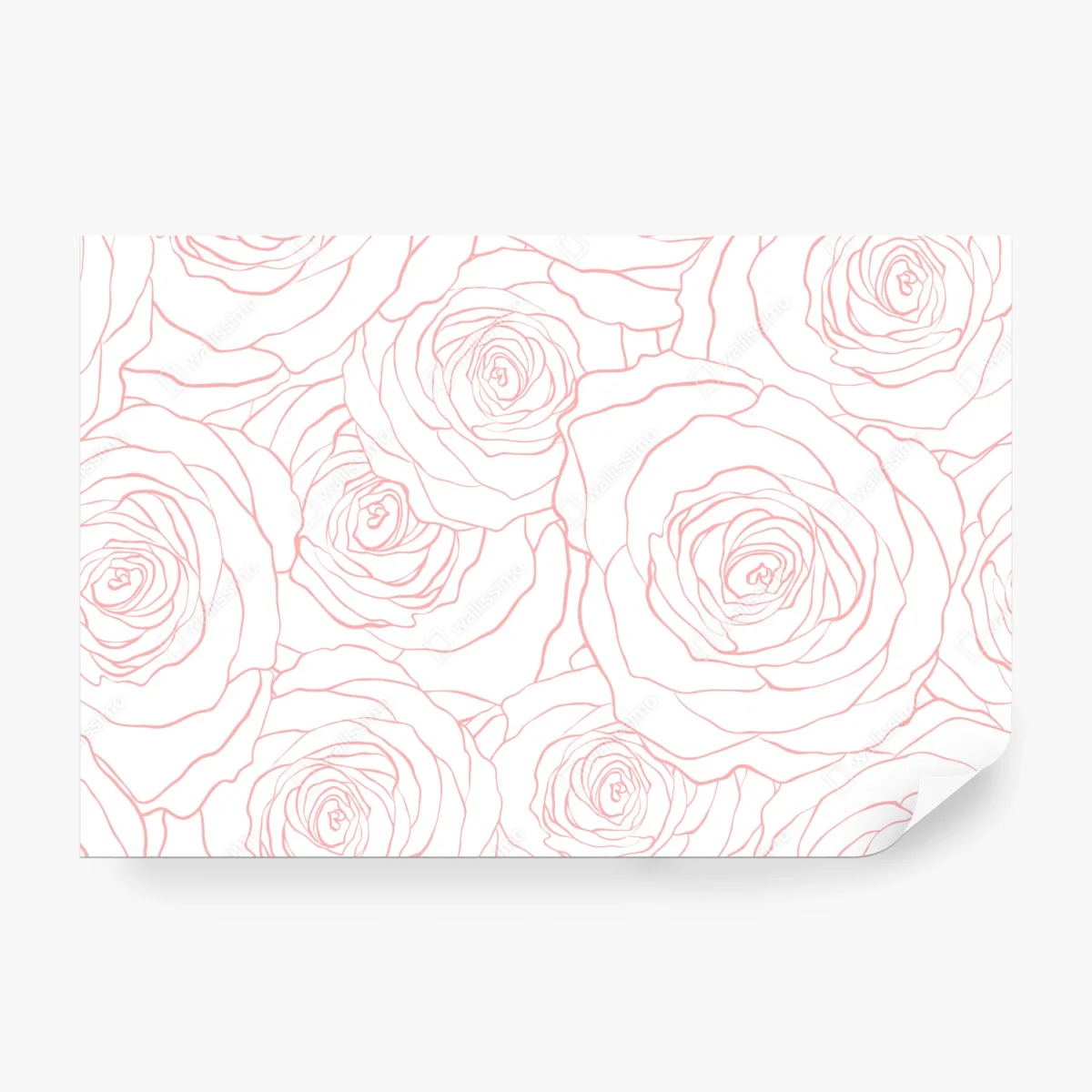 Fototapete zartes muster rosa rosen – Wallnifity®