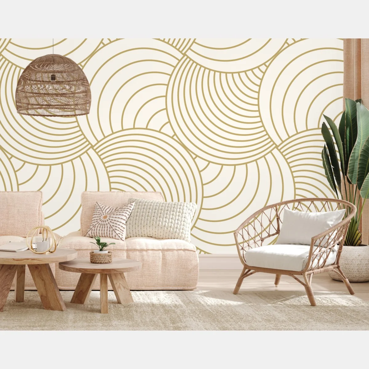 Fototapete goldenes art deco kreismuster – Wallnifity® Fototapete goldenes art deco kreismuster – Wallnifity®