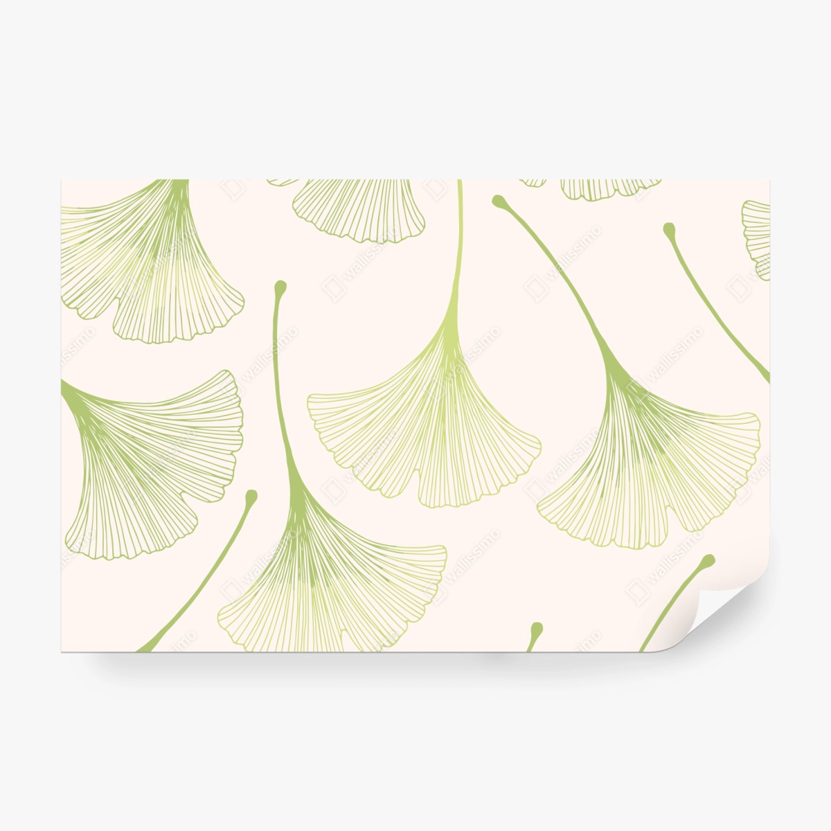 Fototapete zartes ginkgoblattmuster – Wallnifity® Fototapete zartes ginkgoblattmuster – Wallnifity®