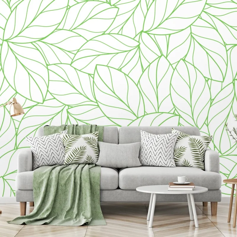 Fototapete grünes blattmuster – Wallnifity® Fototapete grünes blattmuster – Wallnifity®